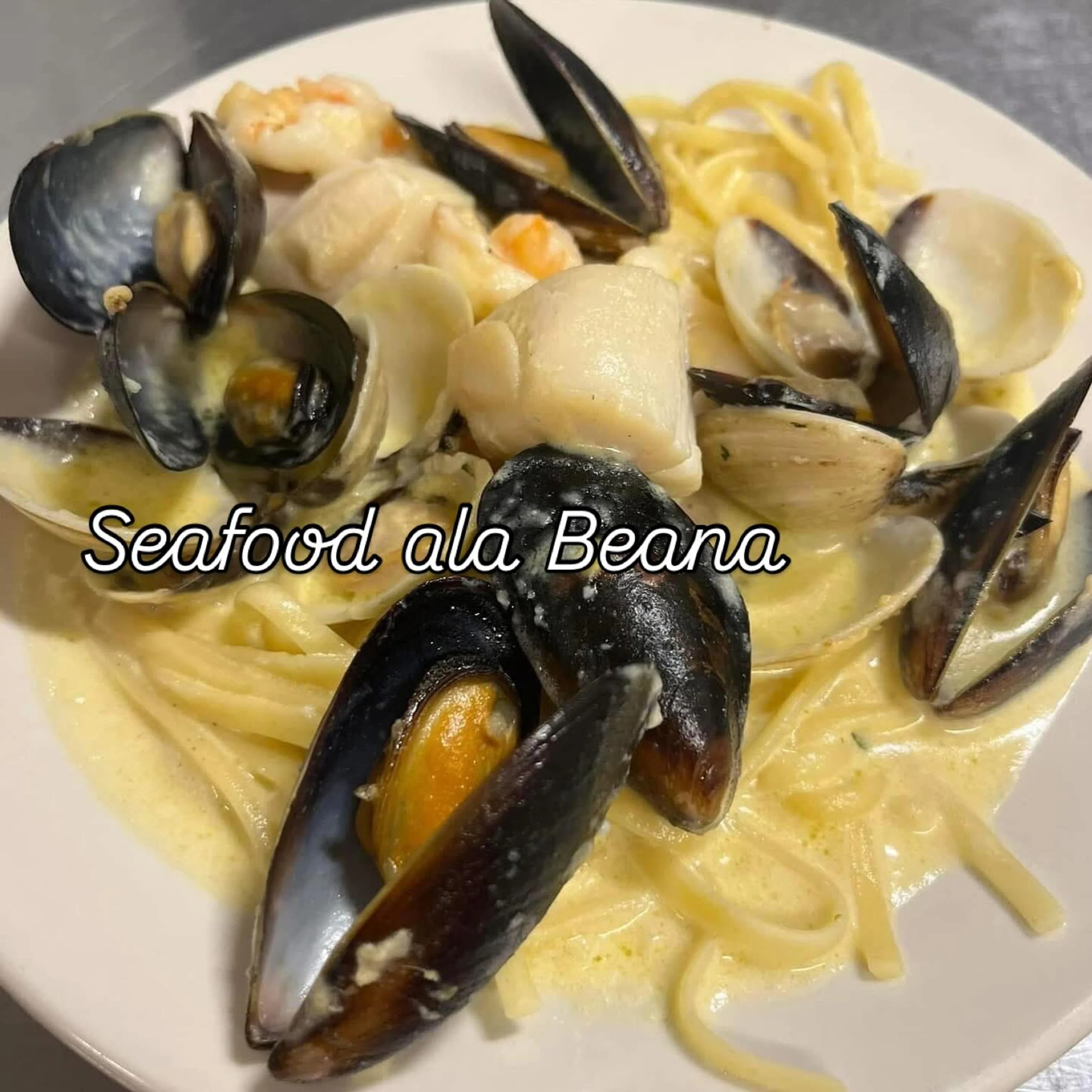 Seafood pasta feature from Rizzo's Facebook menu post