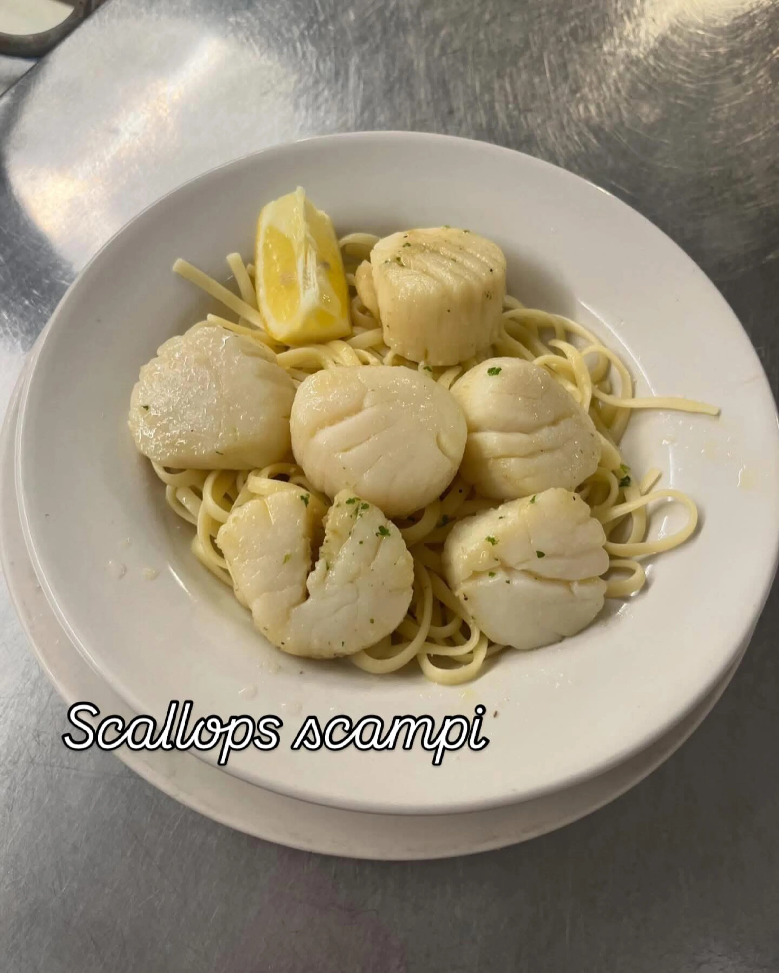 Scallops scampi special from Rizzo's Facebook menu post